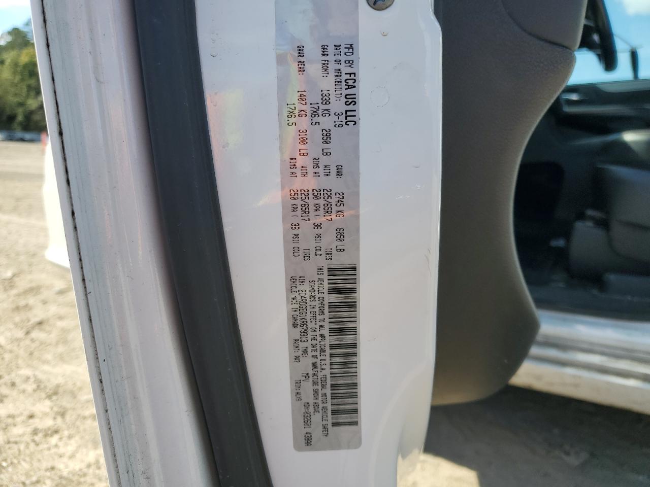 2019 Dodge Grand Caravan Gt VIN: 2C4RDGEG1KR679313 Lot: 87480465