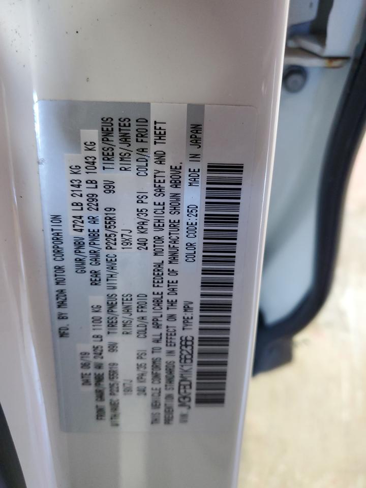 2019 Mazda Cx-5 Grand Touring VIN: JM3KFBDM1K1662366 Lot: 86603515