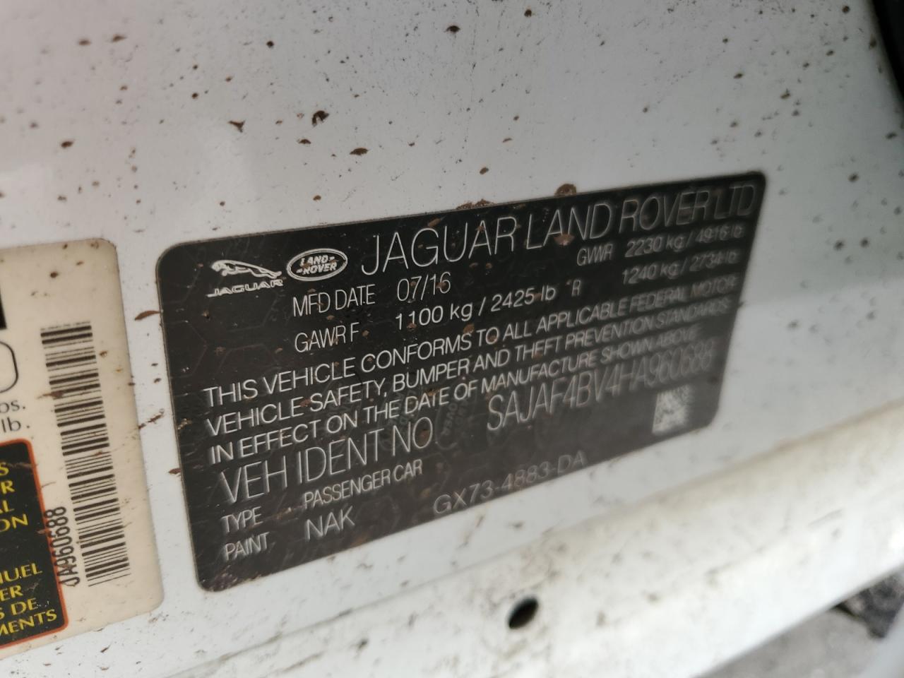 2017 Jaguar Xe R - Sport VIN: SAJAF4BV4HA960688 Lot: 90917605