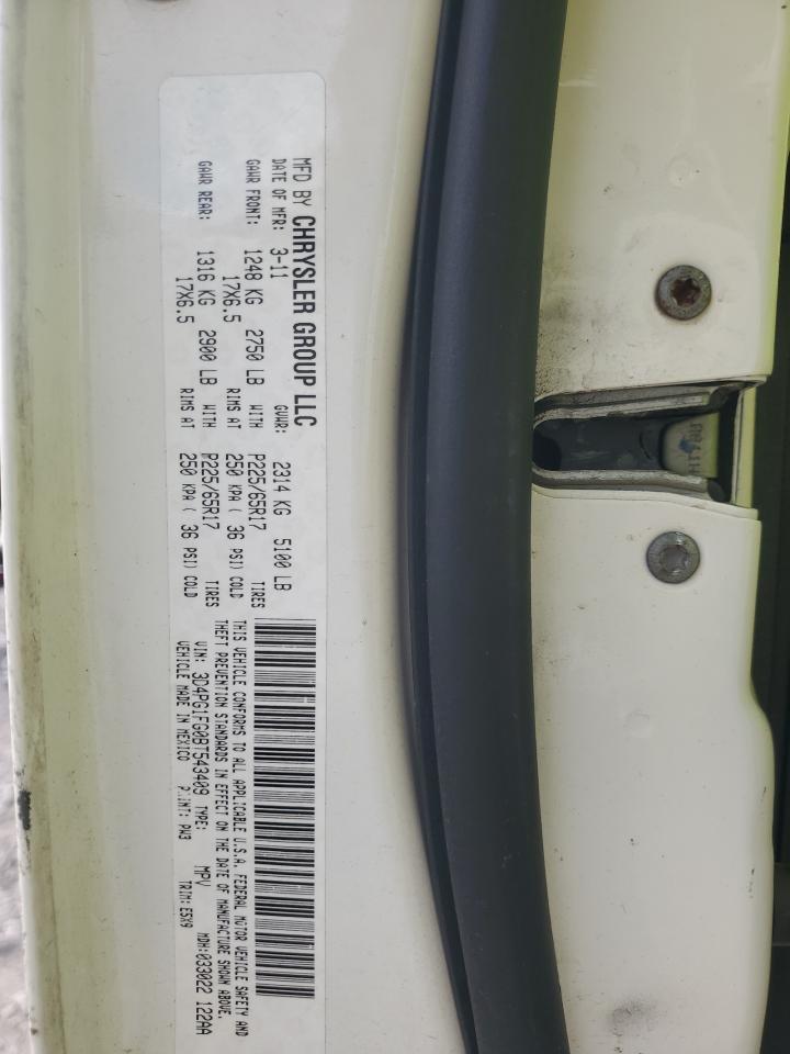 2011 Dodge Journey Mainstreet VIN: 3D4PG1FG0BT543409 Lot: 85542515