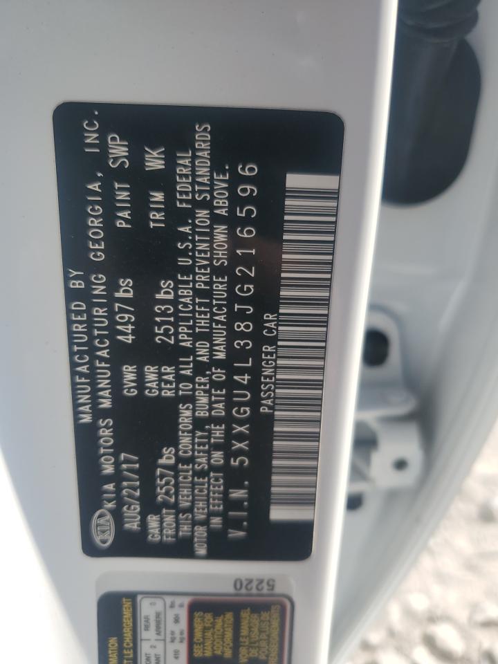 2018 Kia Optima Ex VIN: 5XXGU4L38JG216596 Lot: 85150325