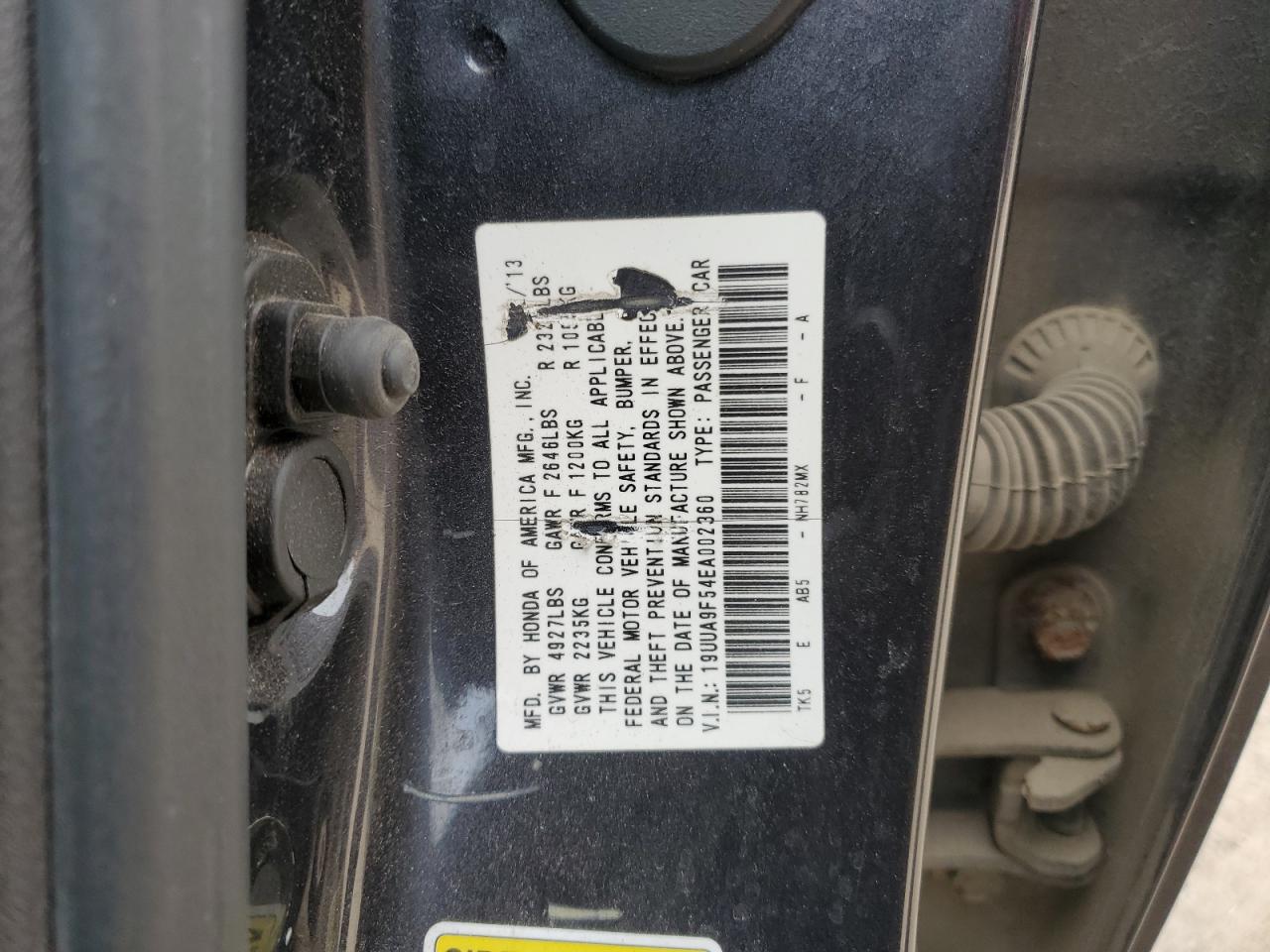 2014 Acura Tl Tech VIN: 19UUA9F54EA002360 Lot: 87074665