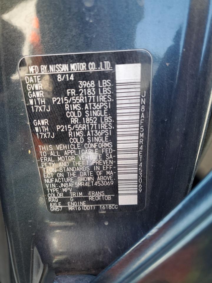 2014 Nissan Juke S VIN: JN8AF5MR4ET453069 Lot: 85853595