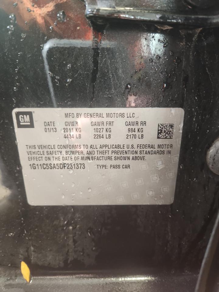 2013 Chevrolet Malibu 1Lt VIN: 1G11C5SA5DF231373 Lot: 84883665