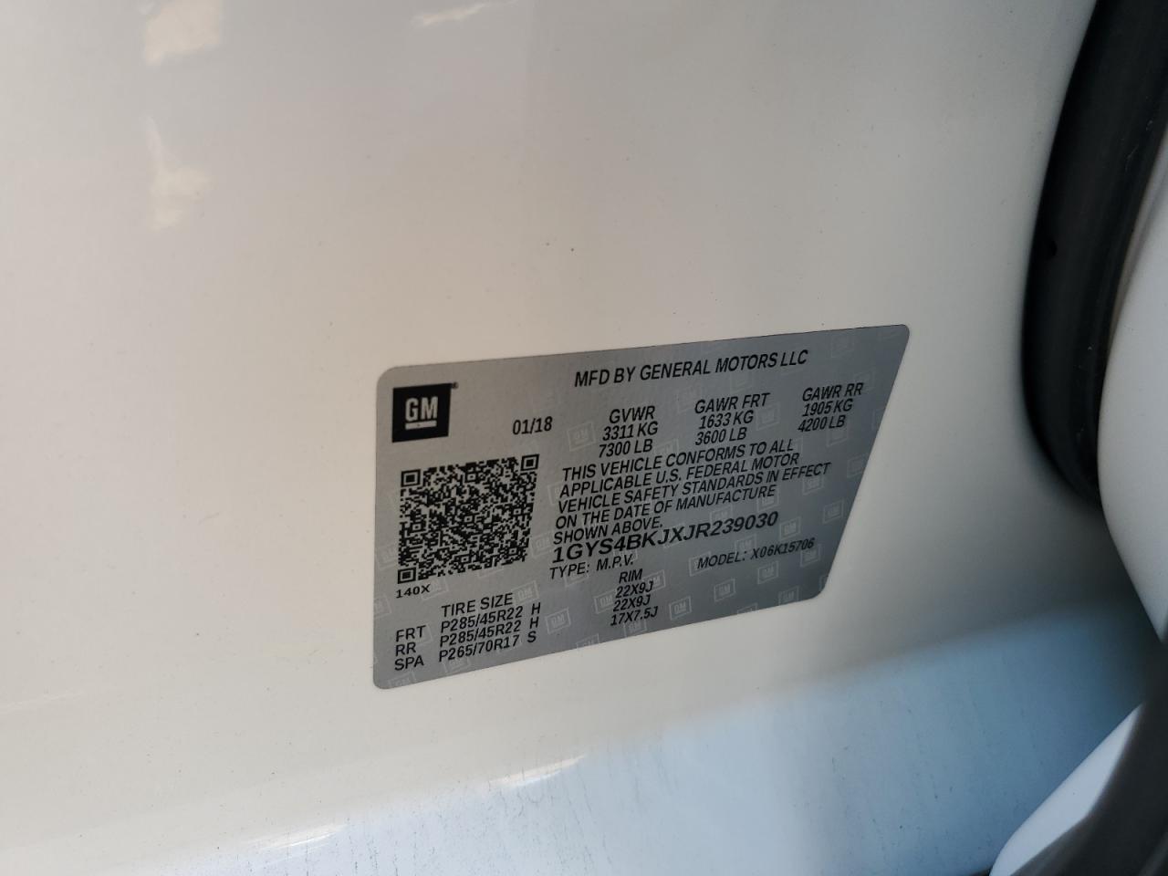 2018 Cadillac Escalade Luxury VIN: 1GYS4BKJXJR239030 Lot: 84462915