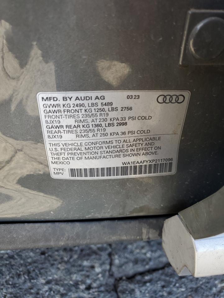 2023 Audi Q5 Premium Plus 45 VIN: WA1EAAFYXP2117096 Lot: 85099785