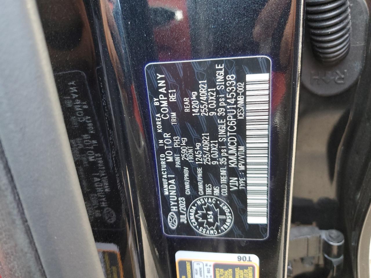 2023 Genesis Gv70 Base VIN: KMUMCDTC6PU145338 Lot: 86429635