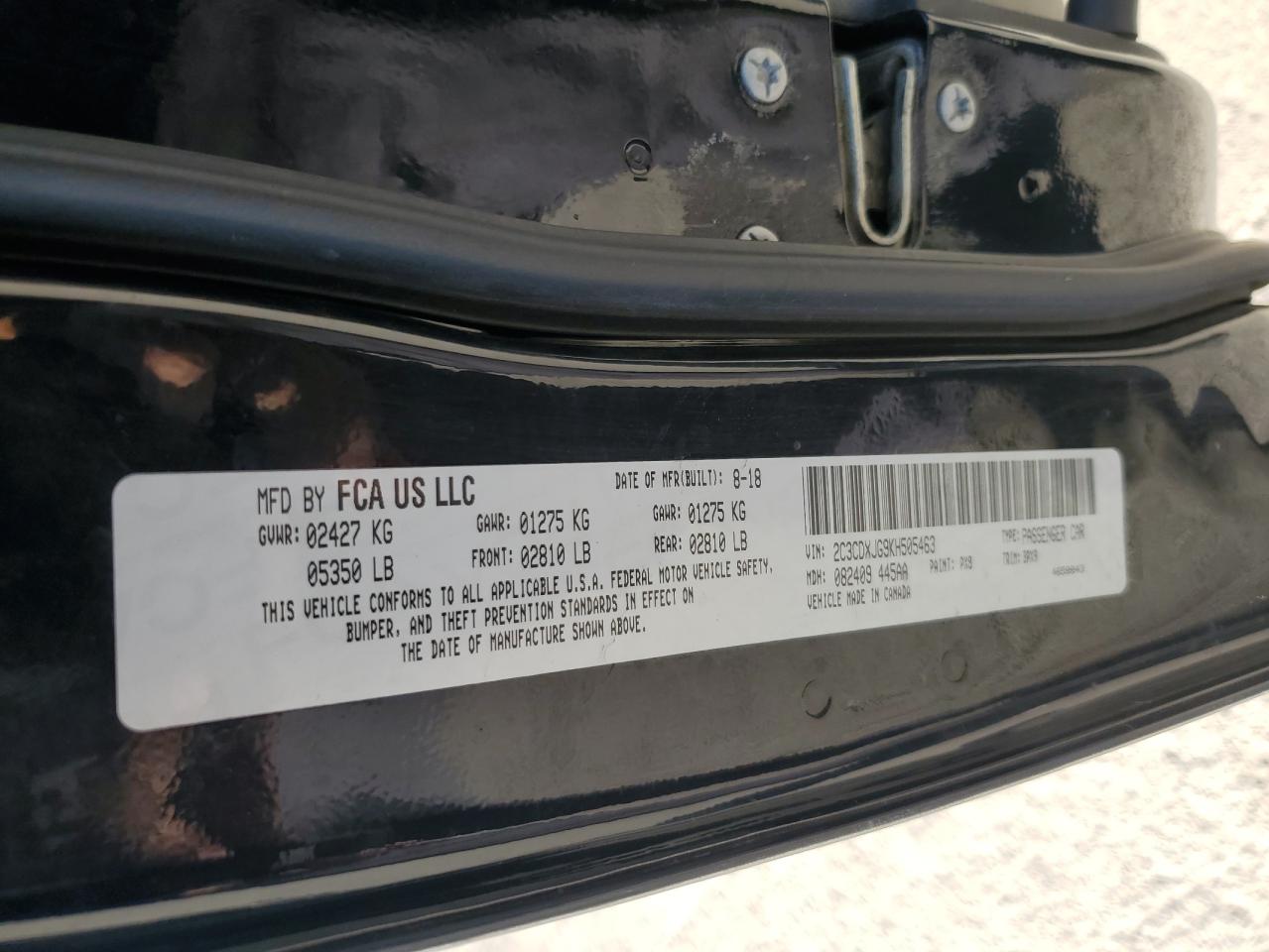 2019 Dodge Charger Sxt VIN: 2C3CDXJG9KH505463 Lot: 86258115