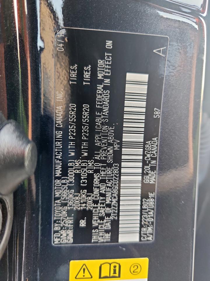 2016 Lexus Rx 350 VIN: 2T2ZZMCA8GC022803 Lot: 81977955