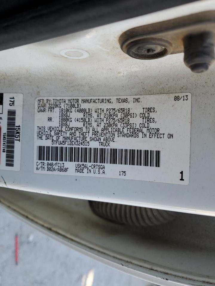 2014 Toyota Tundra Double Cab Sr VIN: 5TFUW5F12EX324515 Lot: 86517255