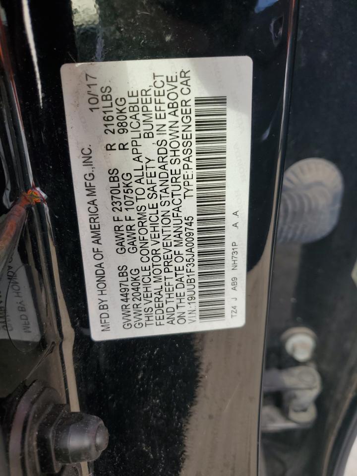 2018 Acura Tlx VIN: 19UUB1F35JA009745 Lot: 81833025