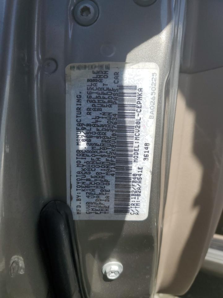 1997 Toyota Camry Ce VIN: 4T1BF22K8VU037634 Lot: 81998345