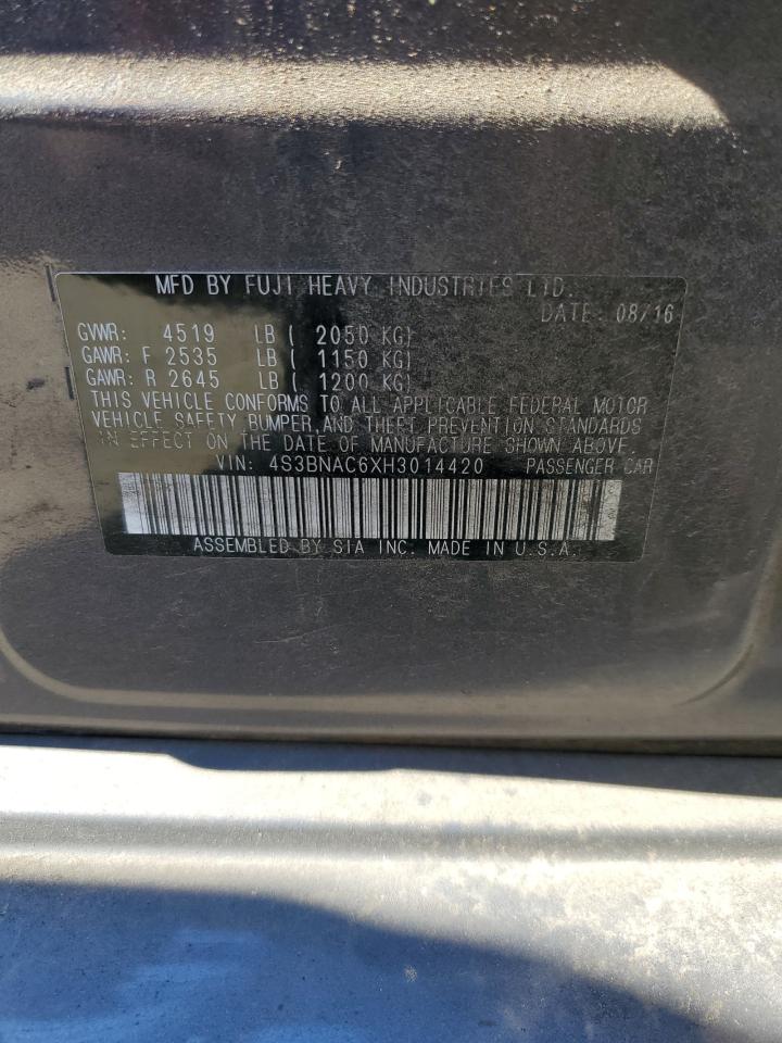 2017 Subaru Legacy 2.5I Premium VIN: 4S3BNAC6XH3014420 Lot: 86515075