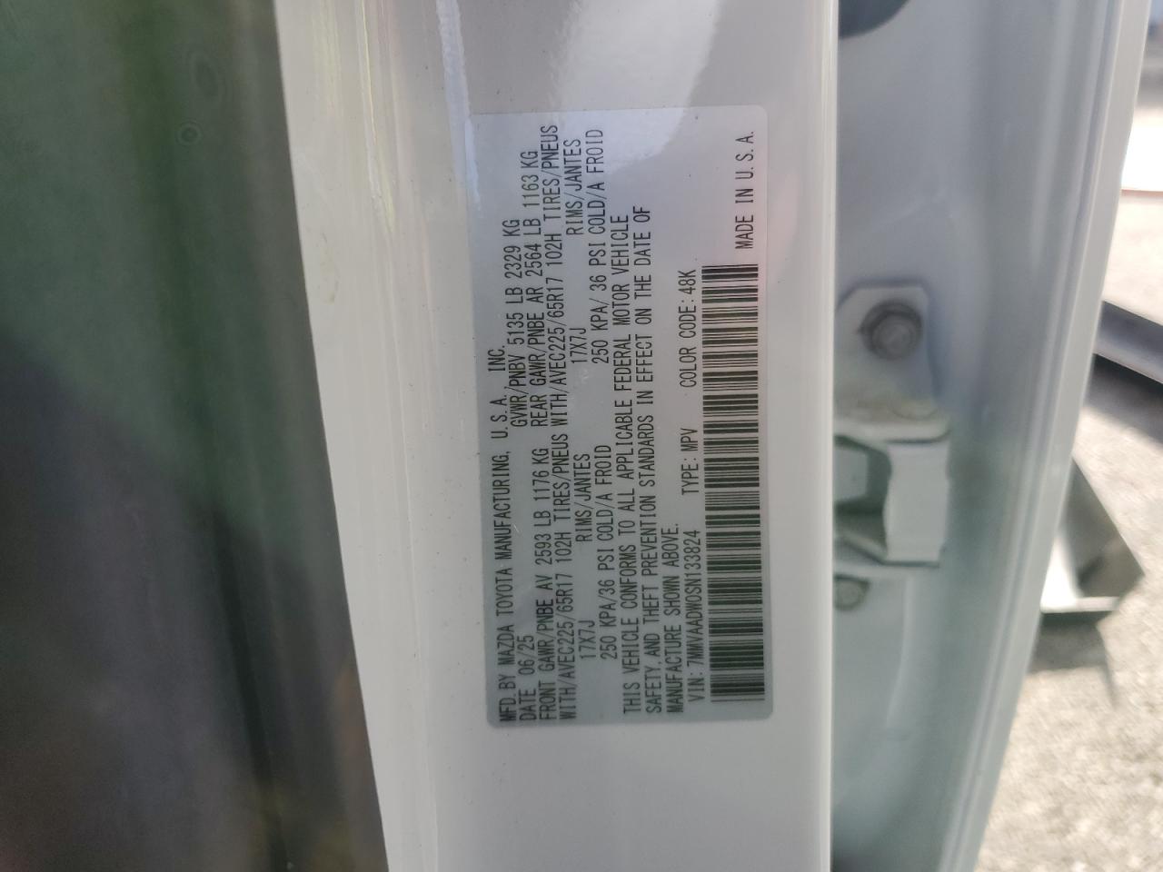 2025 Mazda Cx-50 Premium VIN: 7MMVAADW0SN133824 Lot: 89806355