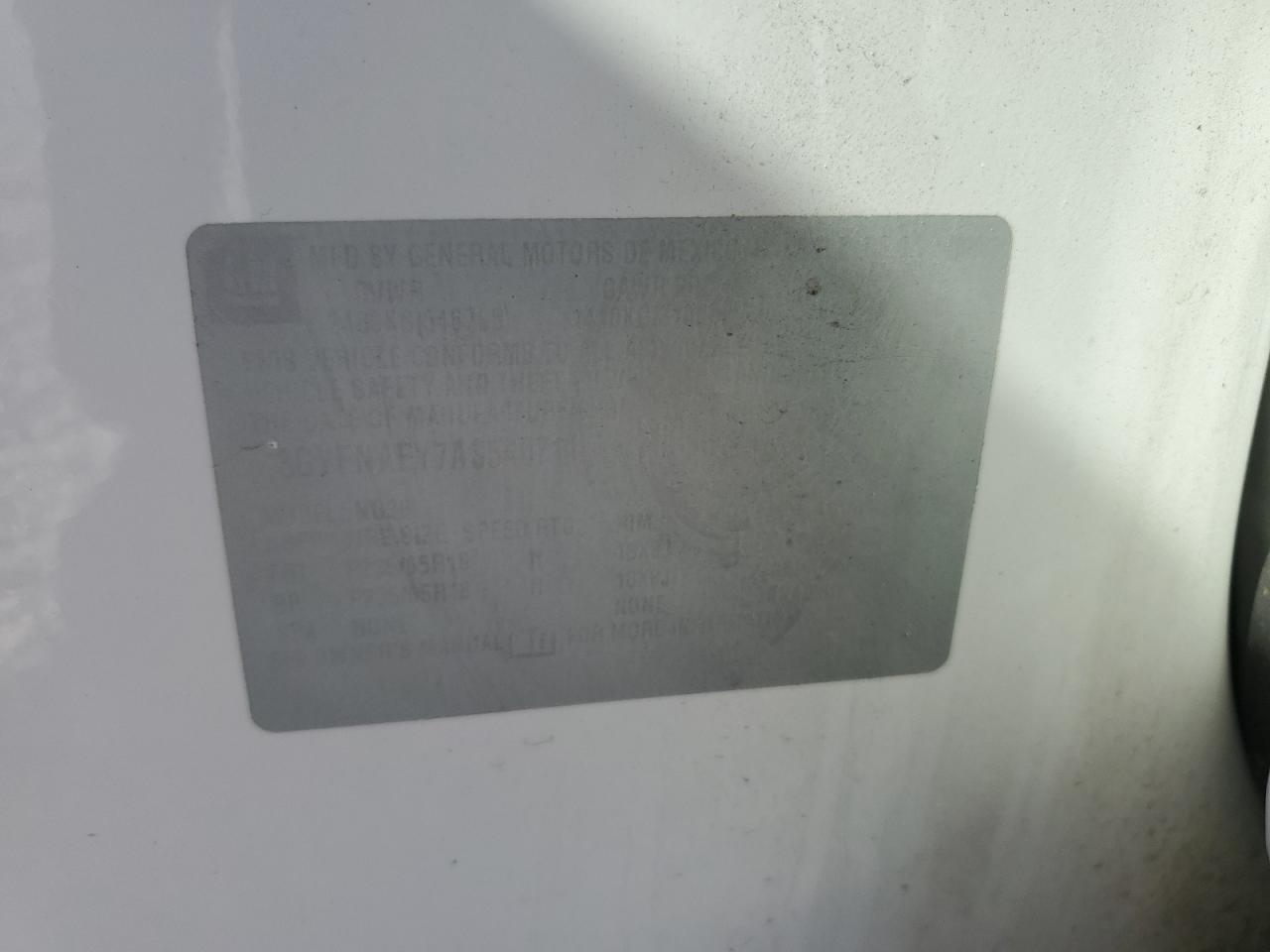 2010 Cadillac Srx VIN: 3GYFNAEY7AS540711 Lot: 82433055