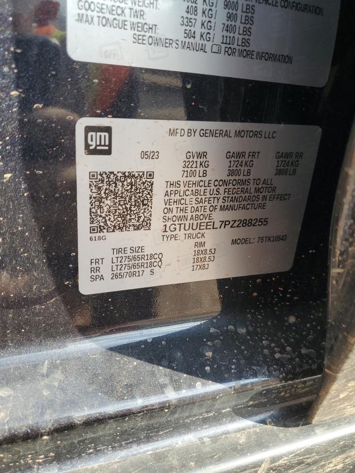 2023 GMC Sierra K1500 At4 VIN: 1GTUUEEL7PZ288255 Lot: 85643085