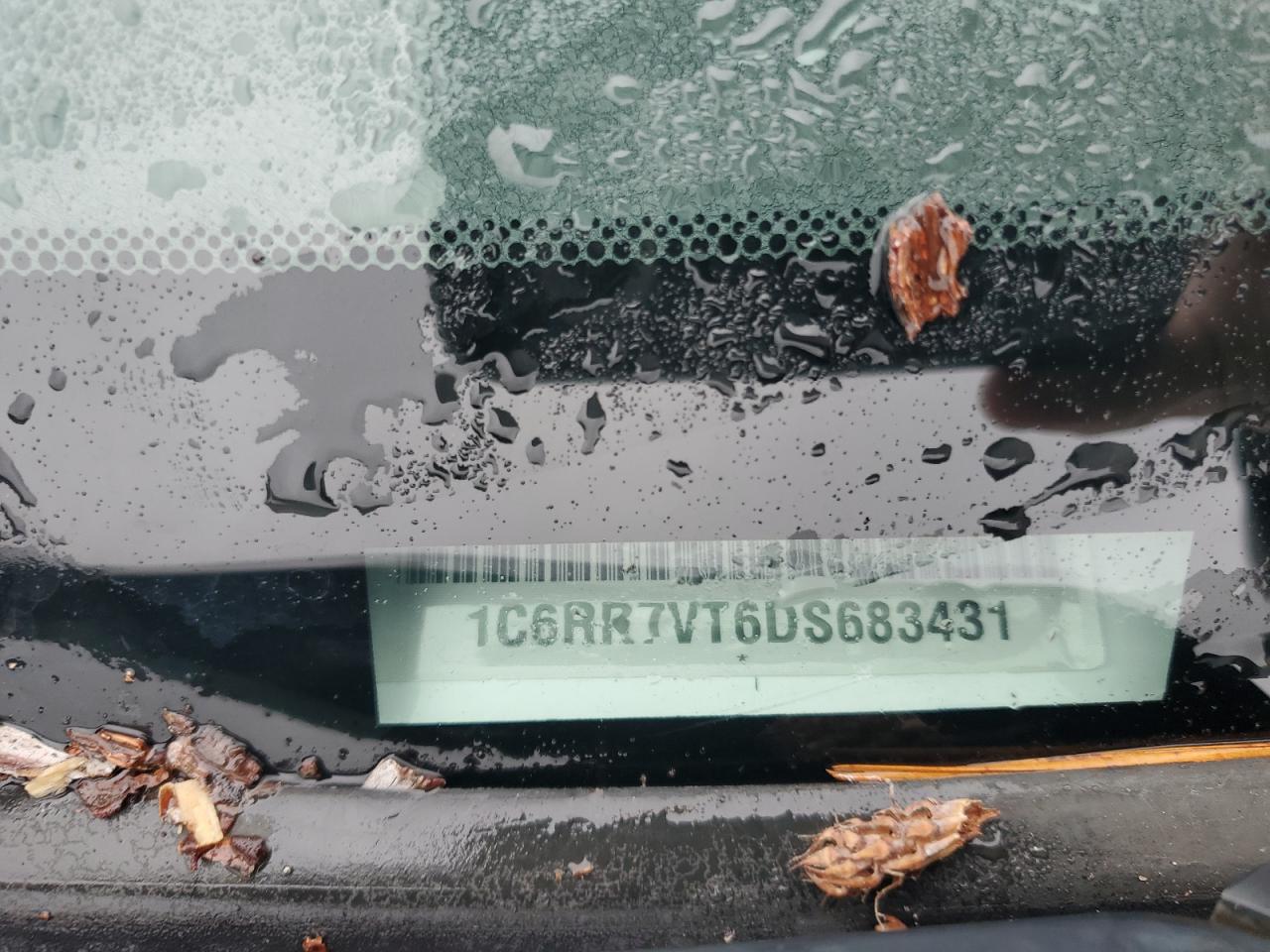 2013 Ram 1500 Laramie VIN: 1C6RR7VT6DS683431 Lot: 90544625