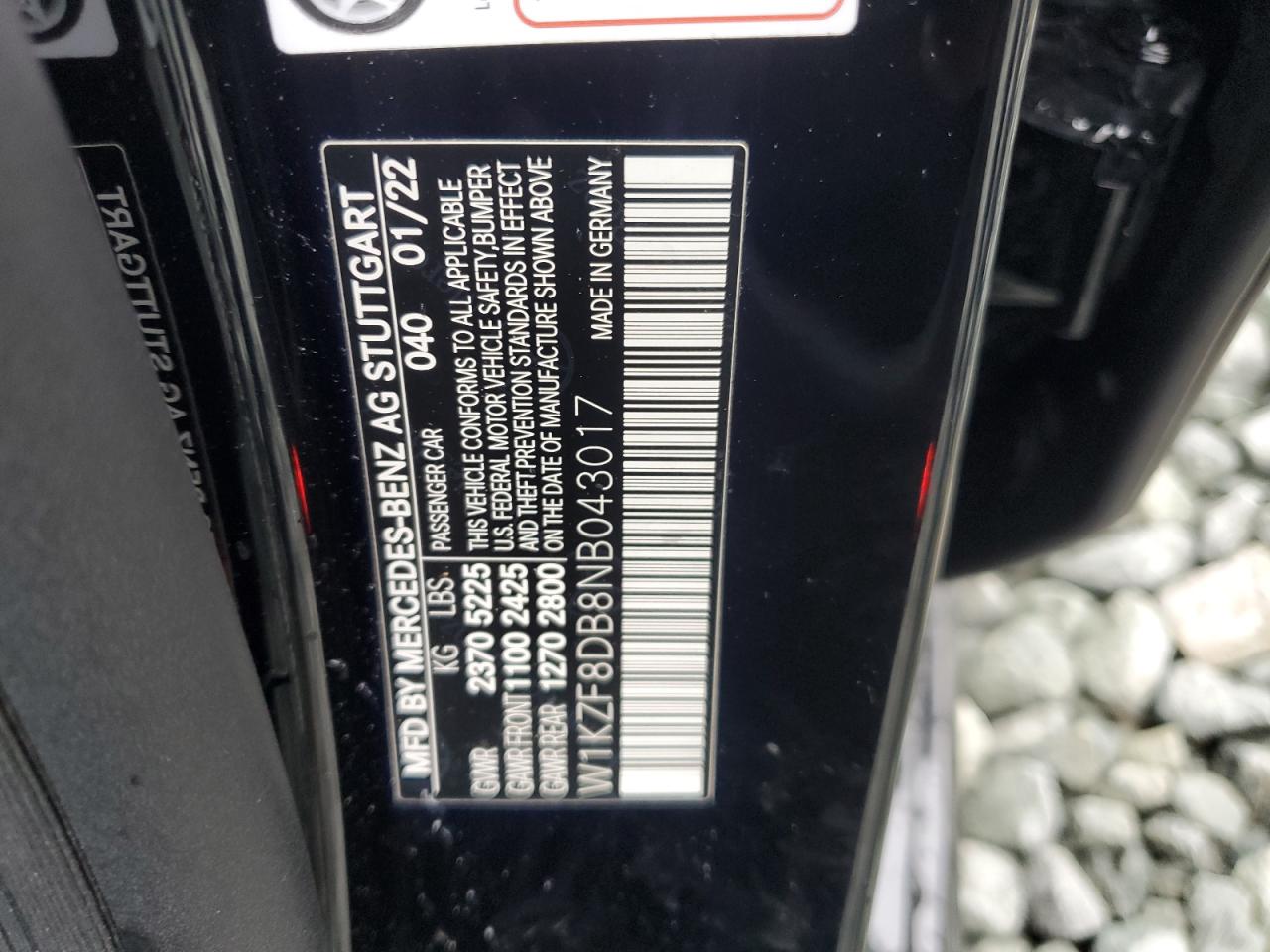 2022 Mercedes-Benz E 350 VIN: W1KZF8DB8NB043017 Lot: 90317665