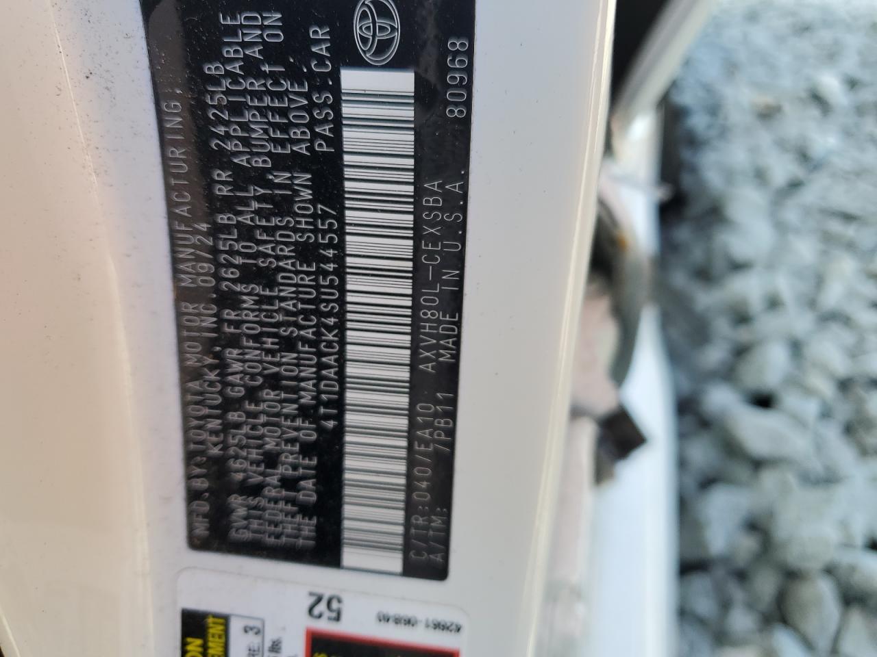 2025 Toyota Camry Xse VIN: 4T1DAACK4SU544557 Lot: 82469725