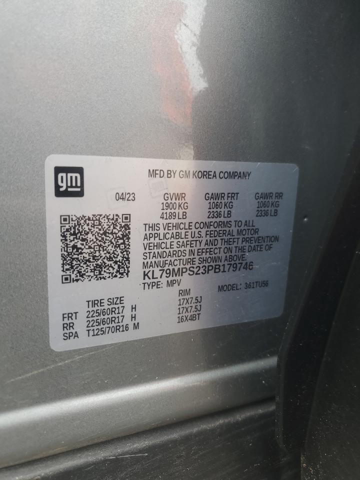 2023 Chevrolet Trailblazer Lt VIN: KL79MPS23PB179746 Lot: 82407595