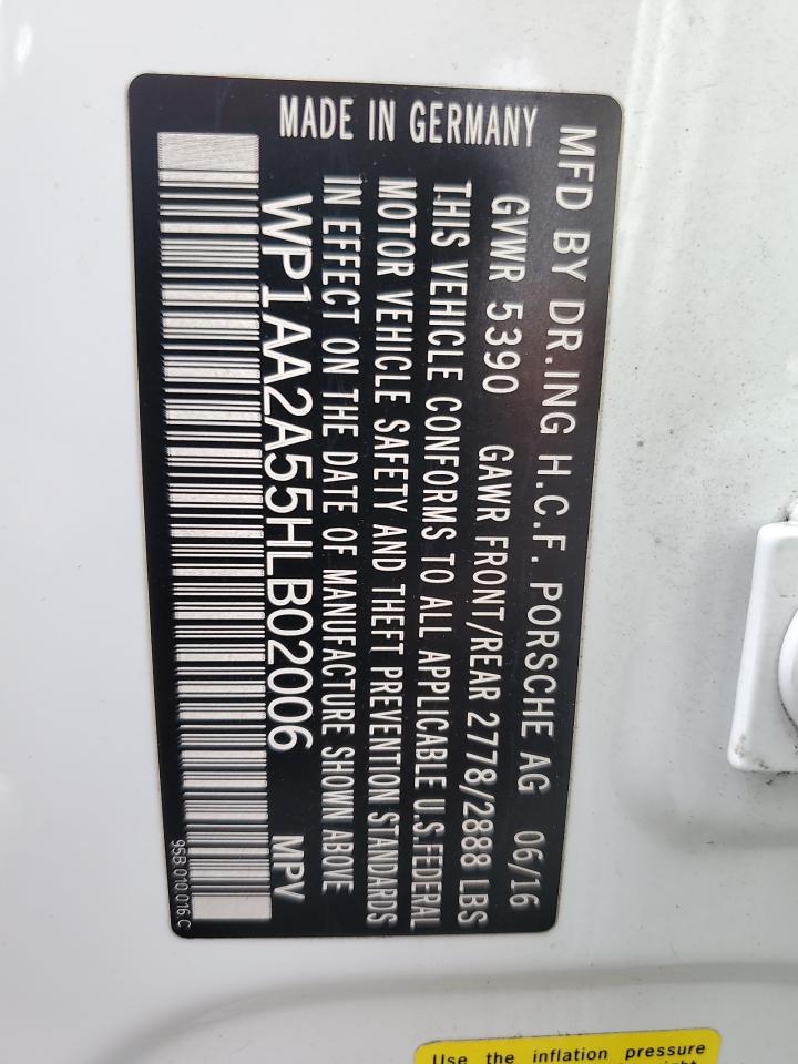 2017 Porsche Macan VIN: WP1AA2A55HLB02006 Lot: 86808145