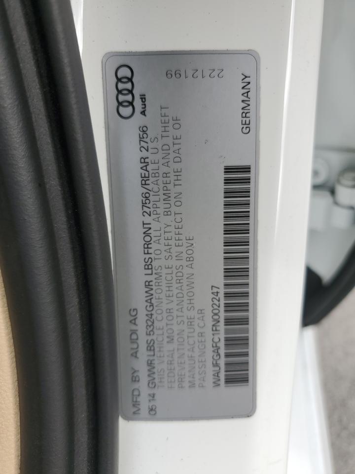 2015 Audi A6 Premium Plus VIN: WAUFGAFC1FN002247 Lot: 86618345