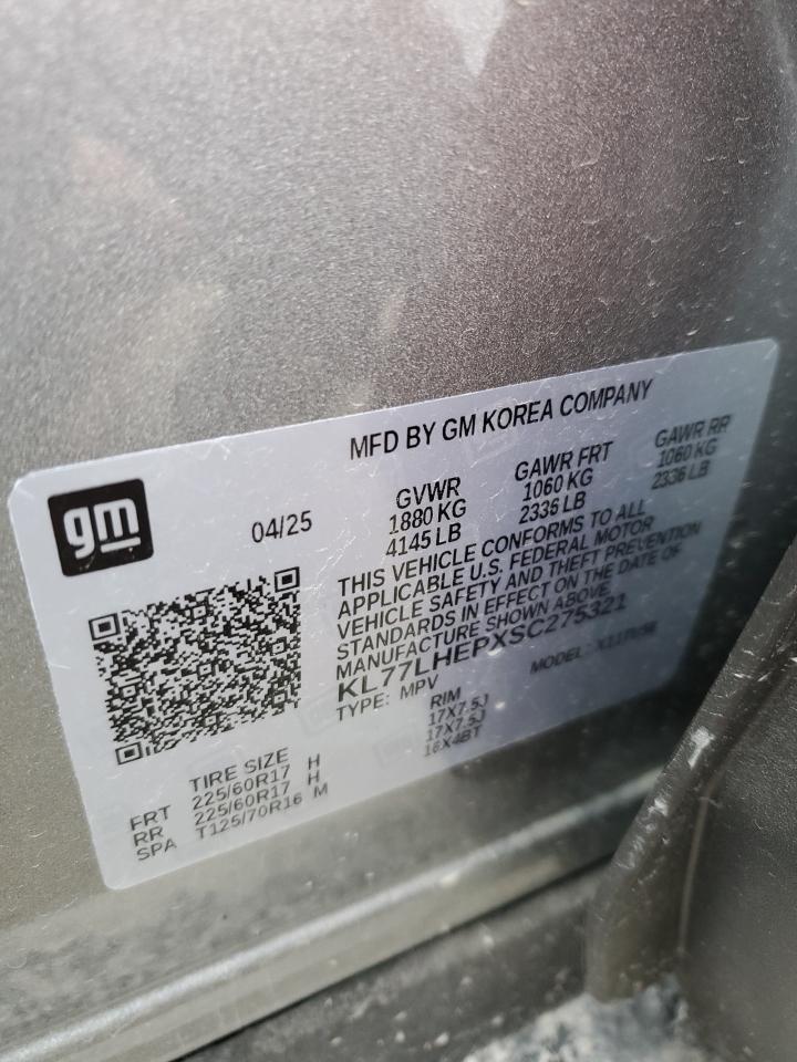 2025 Chevrolet Trax 1Lt VIN: KL77LHEPXSC275321 Lot: 90551515