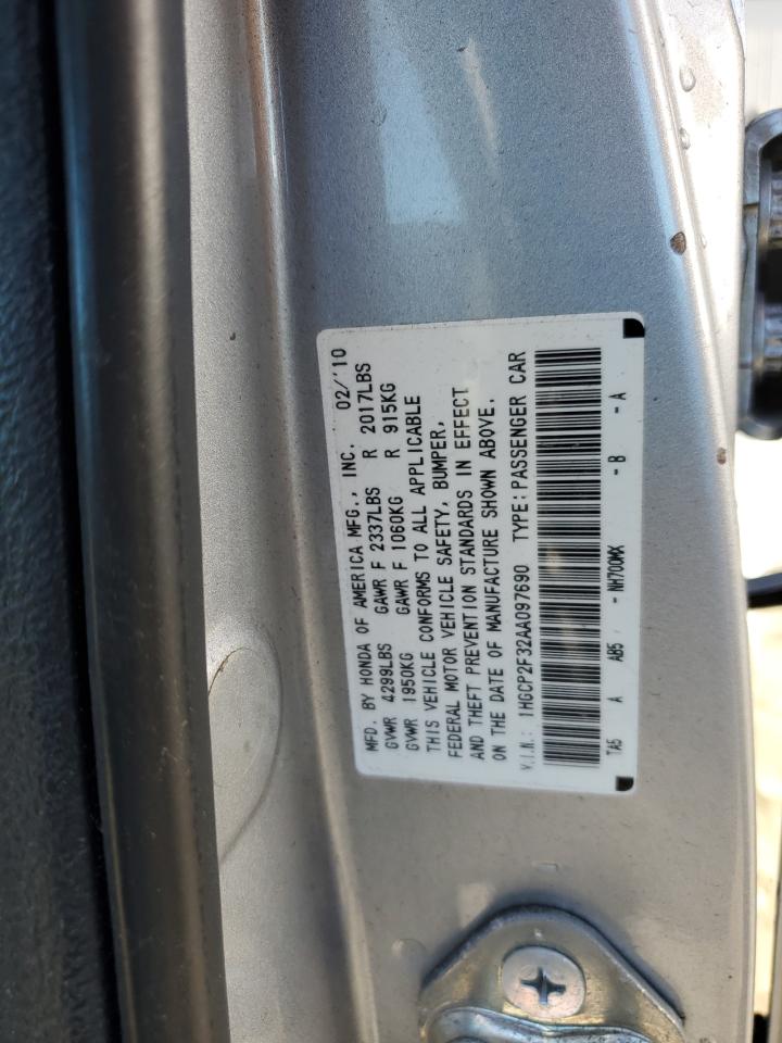 2010 Honda Accord Lx VIN: 1HGCP2F32AA097690 Lot: 85697355