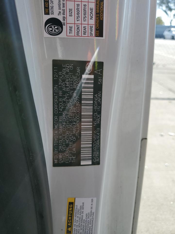 2012 Toyota Scion Iq VIN: JTNJJXB00CJ013977 Lot: 89777015