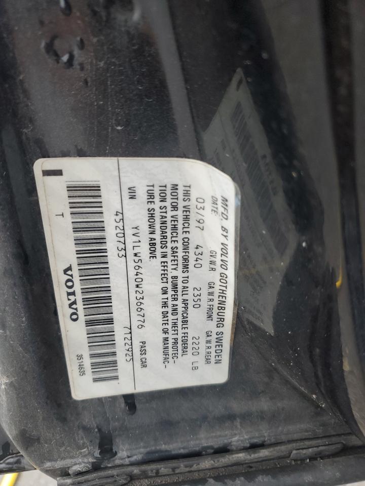 1998 Volvo V70 Glt VIN: YV1LW5640W2366776 Lot: 89884115