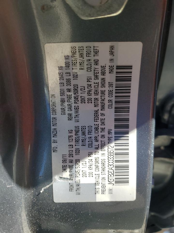 2012 Mazda Cx-9 VIN: JM3TB2DA3C0338672 Lot: 85515345
