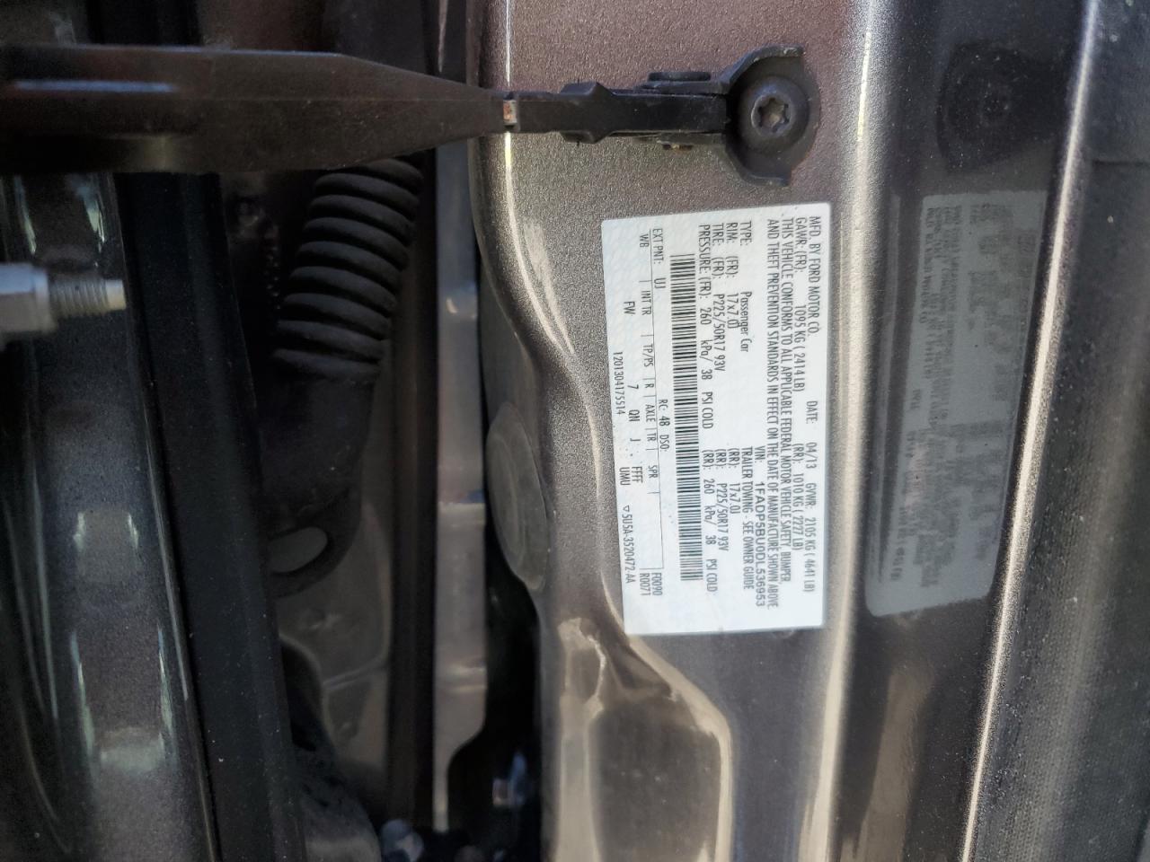 2013 Ford C-Max Sel VIN: 1FADP5BU0DL536953 Lot: 89663555