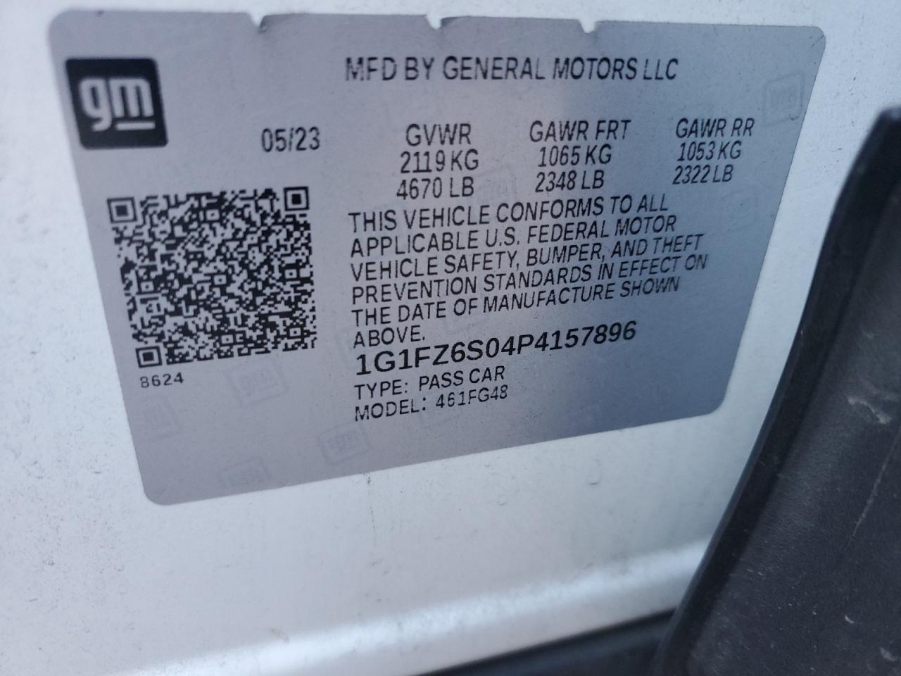 2023 Chevrolet Bolt Euv Premier VIN: 1G1FZ6S04P4157896 Lot: 81521435