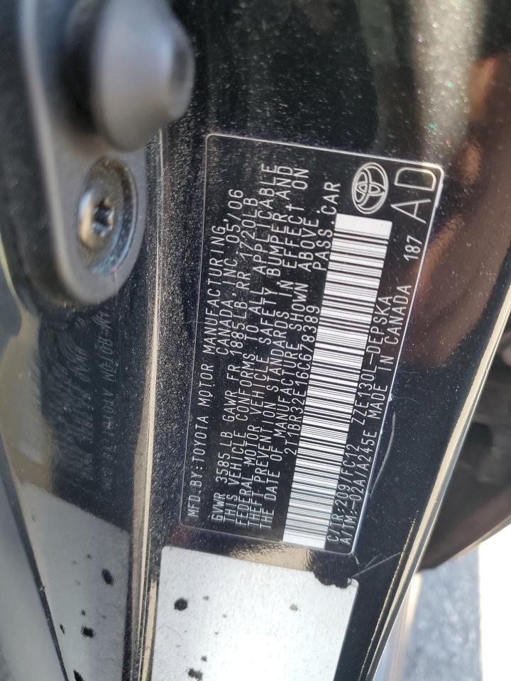 2006 Toyota Corolla Ce VIN: 2T1BR32E16C678389 Lot: 84415265