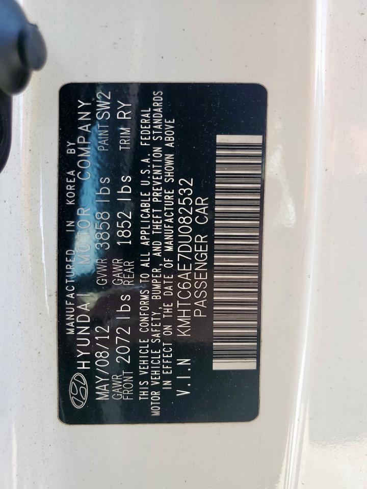 2013 Hyundai Veloster Turbo VIN: KMHTC6AE7DU082532 Lot: 85542155