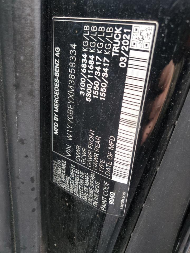 2021 Mercedes-Benz Metris VIN: W1YV0BEYXM3858334 Lot: 85926195