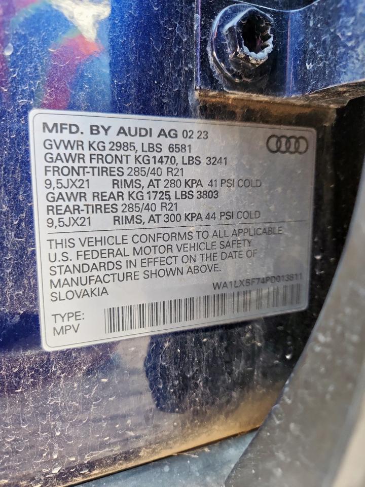 2023 Audi Q7 Premium Plus VIN: WA1LXBF74PD013811 Lot: 84973825