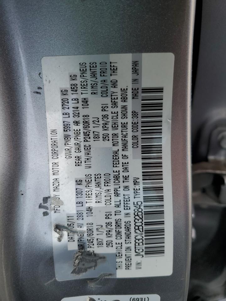 2011 Mazda Cx-9 VIN: JM3TB3CV2B0326845 Lot: 82104765