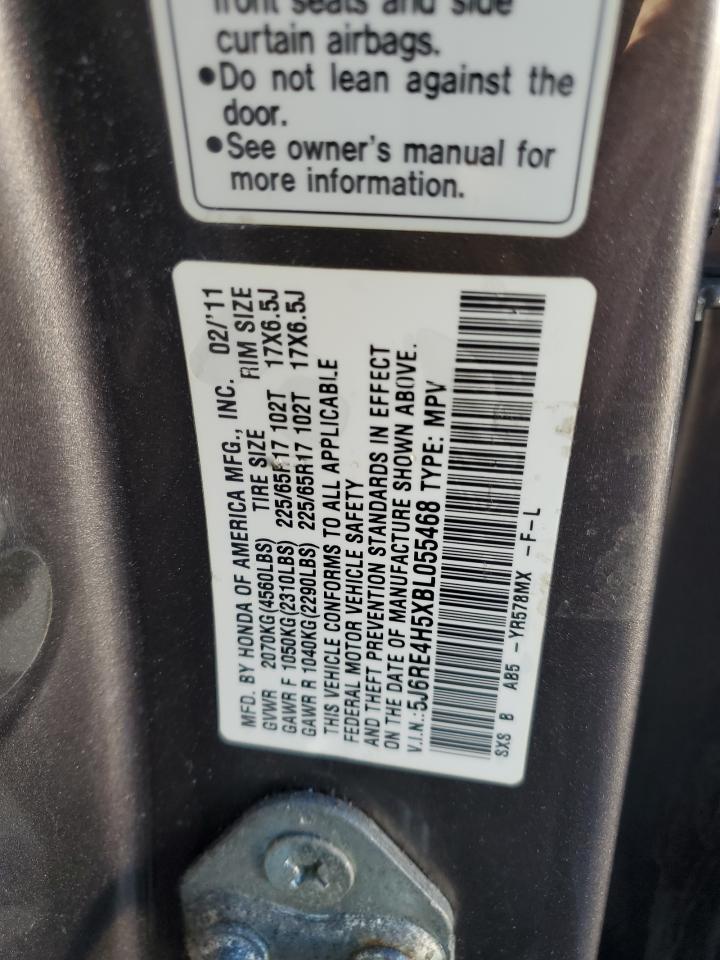 2011 Honda Cr-V Ex VIN: 5J6RE4H5XBL055468 Lot: 81406575