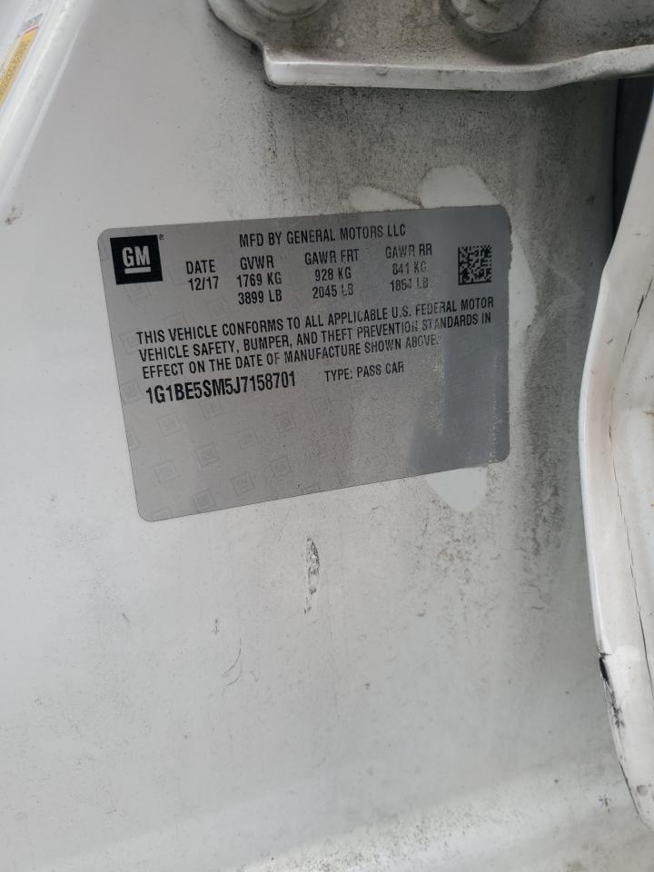 2018 Chevrolet Cruze Lt VIN: 1G1BE5SM5J7158701 Lot: 86428305