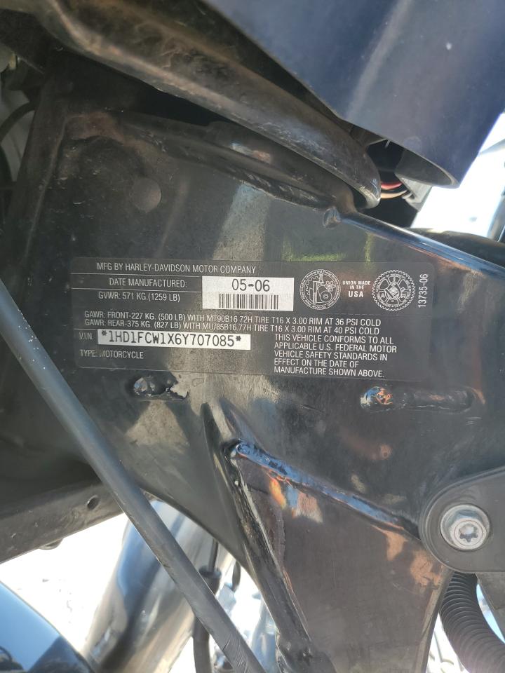 2006 Harley-Davidson Flhtcui VIN: 1HD1FCW1X6Y707085 Lot: 85858585