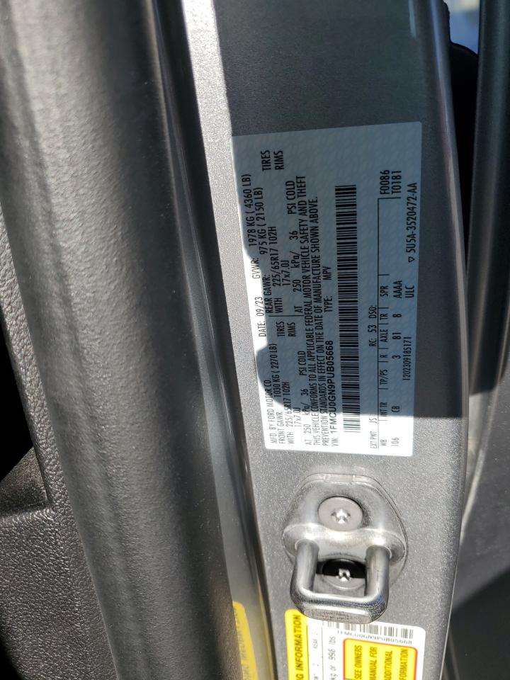 2023 Ford Escape Active VIN: 1FMCU0GN9PUB05668 Lot: 89832905