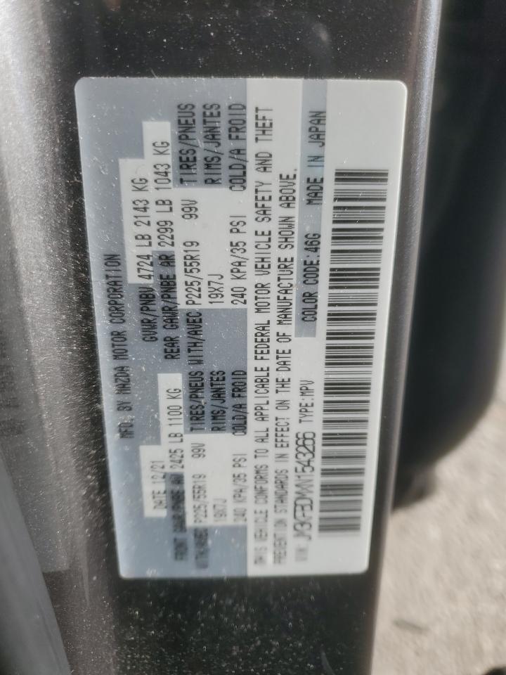 2022 Mazda Cx-5 Premium VIN: JM3KFBDMXN1543266 Lot: 86109205