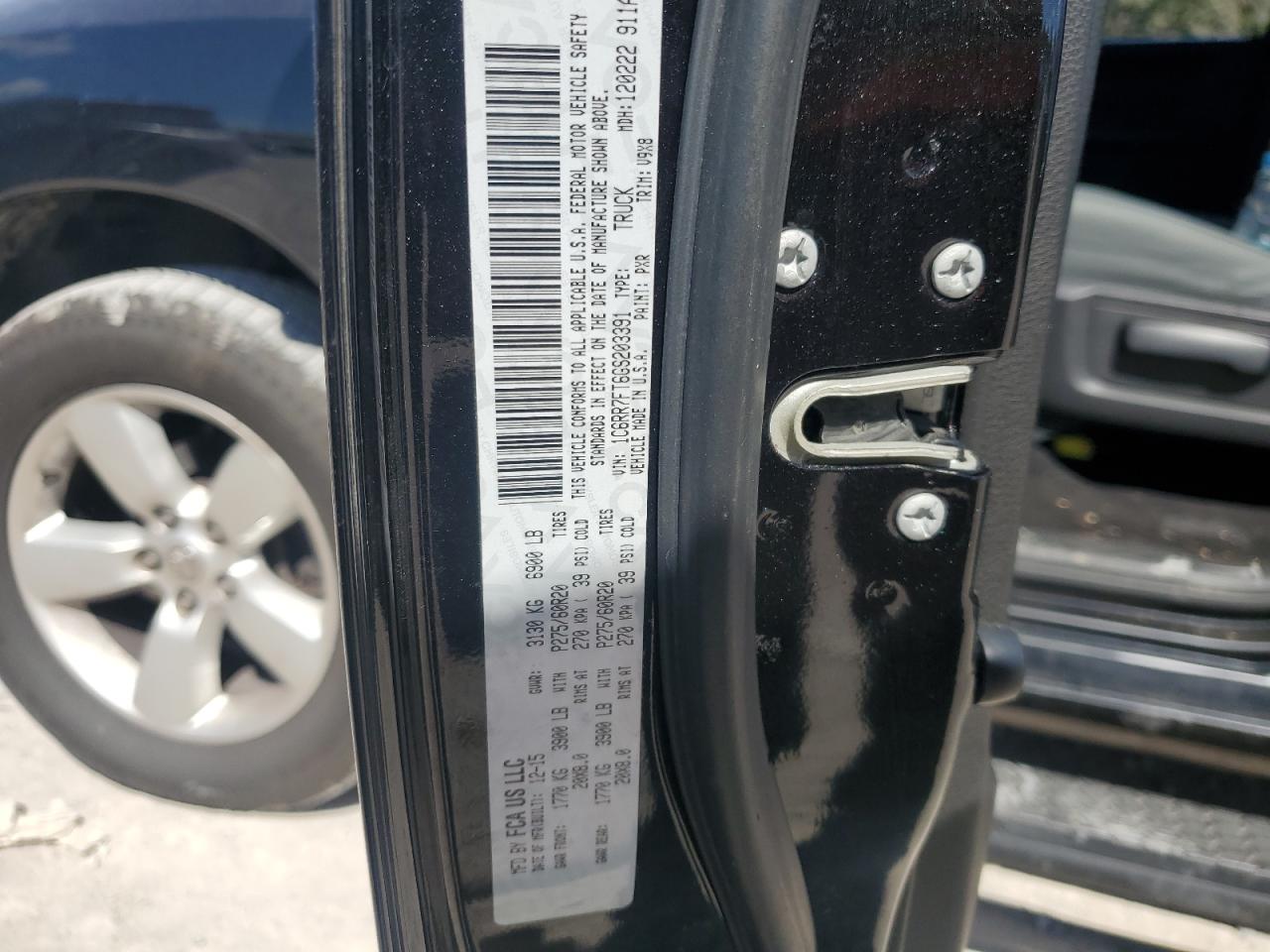 2016 Ram 1500 St VIN: 1C6RR7FT6GS203391 Lot: 84600055