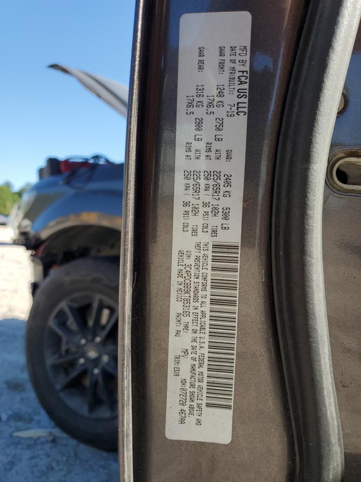 2019 Dodge Journey Se VIN: 3C4PDCBB9KT853165 Lot: 82207095