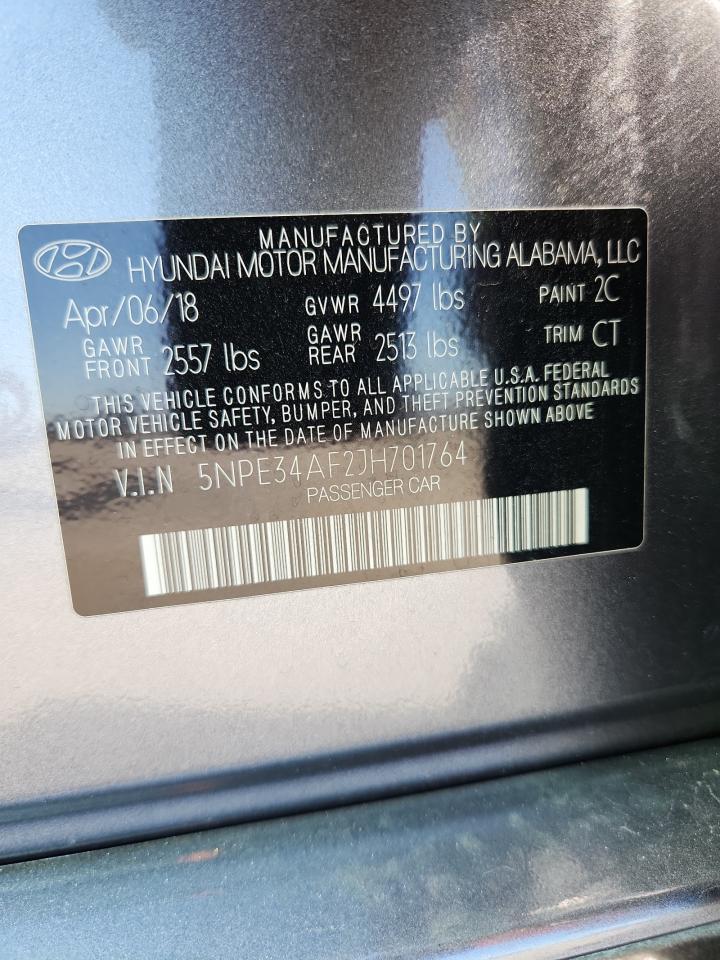 2018 Hyundai Sonata Sport VIN: 5NPE34AF2JH701764 Lot: 90294505