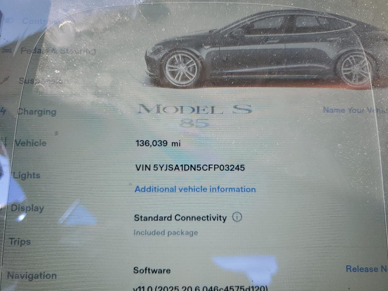 2012 Tesla Model S VIN: 5YJSA1DN5CFP03245 Lot: 86471175