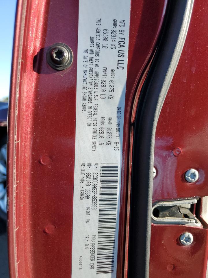 2015 Chrysler 300 Limited VIN: 2C3CCAAG3FH853989 Lot: 85728885