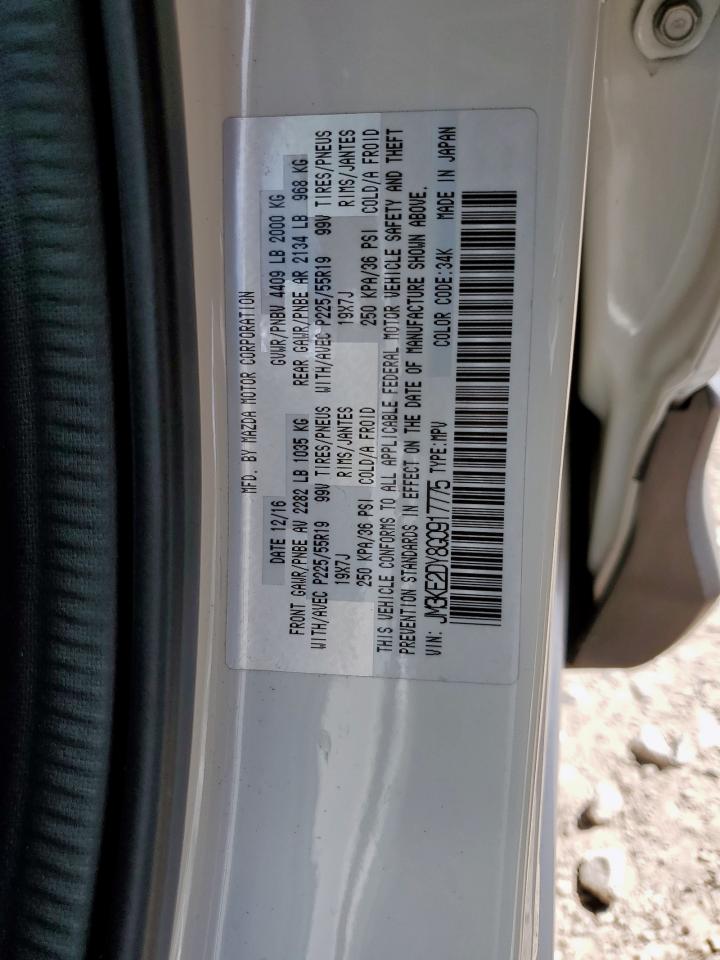 2016 Mazda Cx-5 Gt VIN: JM3KE2DY8G0917775 Lot: 82308015