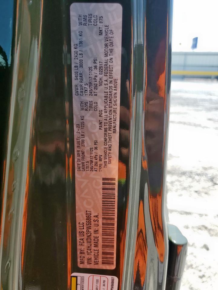 2023 Jeep Wrangler Sport VIN: 1C4HJXDN3PW668607 Lot: 82329385